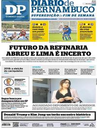 Capa do jornal Diario de Pernambuco 06/05/2018