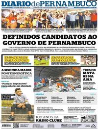 Capa do jornal Diario de Pernambuco 06/08/2018