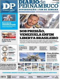 Capa do jornal Diario de Pernambuco 07/01/2018