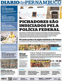 Capa do jornal Diario de Pernambuco 07/06/2018