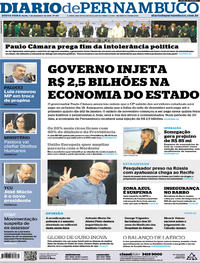Capa do jornal Diario de Pernambuco 07/12/2018