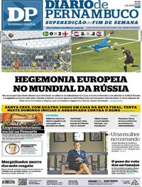 Capa do jornal Diario de Pernambuco 08/07/2018