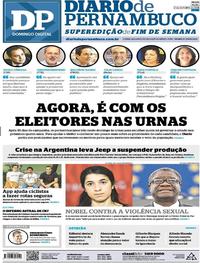 Capa do jornal Diario de Pernambuco 08/10/2018