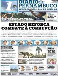 Capa do jornal Diario de Pernambuco 08/12/2018