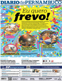 Capa do jornal Diario de Pernambuco 09/02/2018