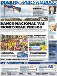 Capa do jornal Diario de Pernambuco 09/03/2018