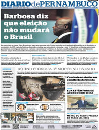 Capa do jornal Diario de Pernambuco 09/05/2018