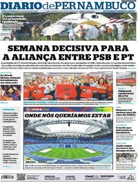 Capa do jornal Diario de Pernambuco 10/07/2018