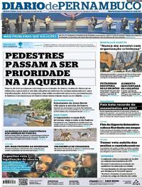 Capa do jornal Diario de Pernambuco 10/08/2018