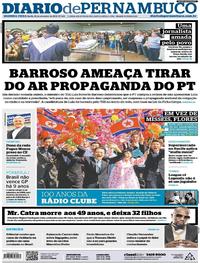 Capa do jornal Diario de Pernambuco 10/09/2018