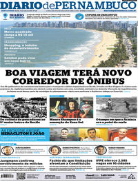 Capa do jornal Diario de Pernambuco 11/05/2018