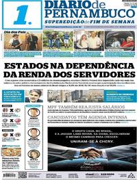 Capa do jornal Diario de Pernambuco 11/08/2018