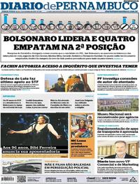 Capa do jornal Diario de Pernambuco 11/09/2018