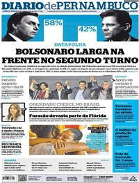 Capa do jornal Diario de Pernambuco 11/10/2018