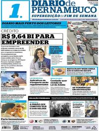 Capa do jornal Diario de Pernambuco 12/05/2018