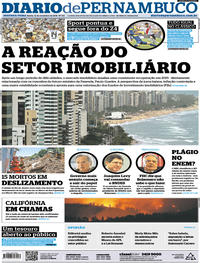 Capa do jornal Diario de Pernambuco 12/11/2018