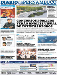 Capa do jornal Diario de Pernambuco 13/04/2018