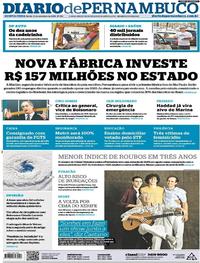 Capa do jornal Diario de Pernambuco 13/09/2018