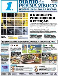 Capa do jornal Diario de Pernambuco 13/10/2018
