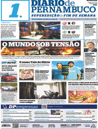 Capa do jornal Diario de Pernambuco 14/04/2018