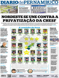 Capa do jornal Diario de Pernambuco 15/05/2018