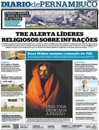 Capa do jornal Diario de Pernambuco 15/08/2018