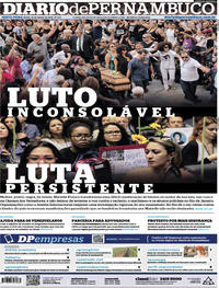 Capa do jornal Diario de Pernambuco 16/03/2018