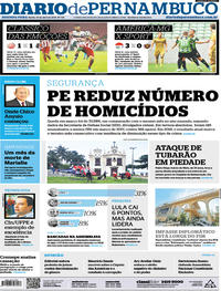Capa do jornal Diario de Pernambuco 16/04/2018
