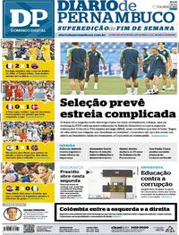 Capa do jornal Diario de Pernambuco 17/06/2018