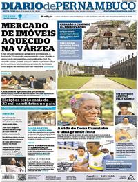 Capa do jornal Diario de Pernambuco 17/08/2018