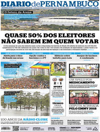 Capa do jornal Diario de Pernambuco 17/09/2018