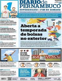 Capa do jornal Diario de Pernambuco 17/11/2018