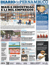Capa do jornal Diario de Pernambuco 18/04/2018