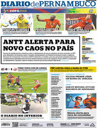 Capa do jornal Diario de Pernambuco 19/06/2018
