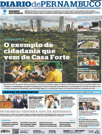 Capa do jornal Diario de Pernambuco 20/04/2018