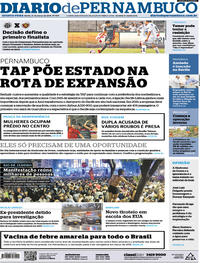 Capa do jornal Diario de Pernambuco 21/03/2018