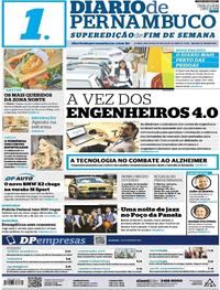 Capa do jornal Diario de Pernambuco 21/04/2018