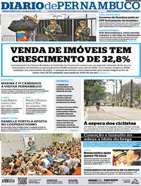 Capa do jornal Diario de Pernambuco 21/08/2018