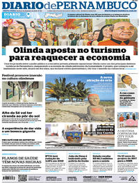 Capa do jornal Diario de Pernambuco 21/12/2018