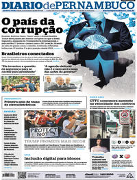 Capa do jornal Diario de Pernambuco 22/02/2018