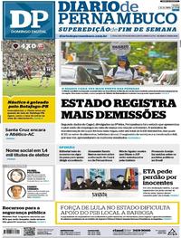 Capa do jornal Diario de Pernambuco 22/04/2018
