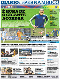 Capa do jornal Diario de Pernambuco 22/06/2018