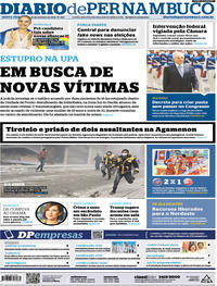 Capa do jornal Diario de Pernambuco 23/02/2018
