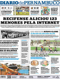 Capa do jornal Diario de Pernambuco 23/04/2018