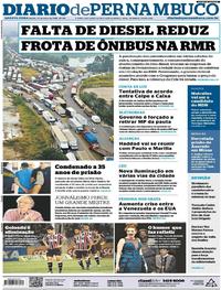 Capa do jornal Diario de Pernambuco 23/05/2018