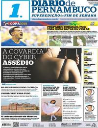 Capa do jornal Diario de Pernambuco 23/06/2018