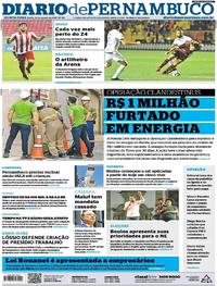 Capa do jornal Diario de Pernambuco 23/08/2018
