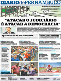 Capa do jornal Diario de Pernambuco 23/10/2018