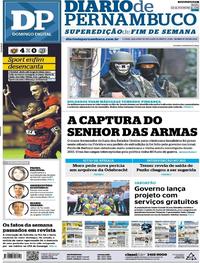 Capa do jornal Diario de Pernambuco 25/02/2018