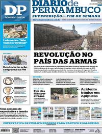 Capa do jornal Diario de Pernambuco 25/03/2018
